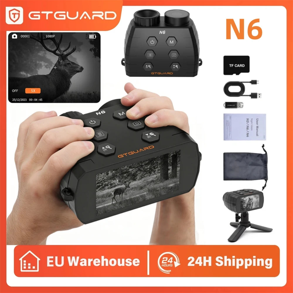 GTGUARD 1080P HD Night Vision Goggles Infrared Binoculars 5X Zoom