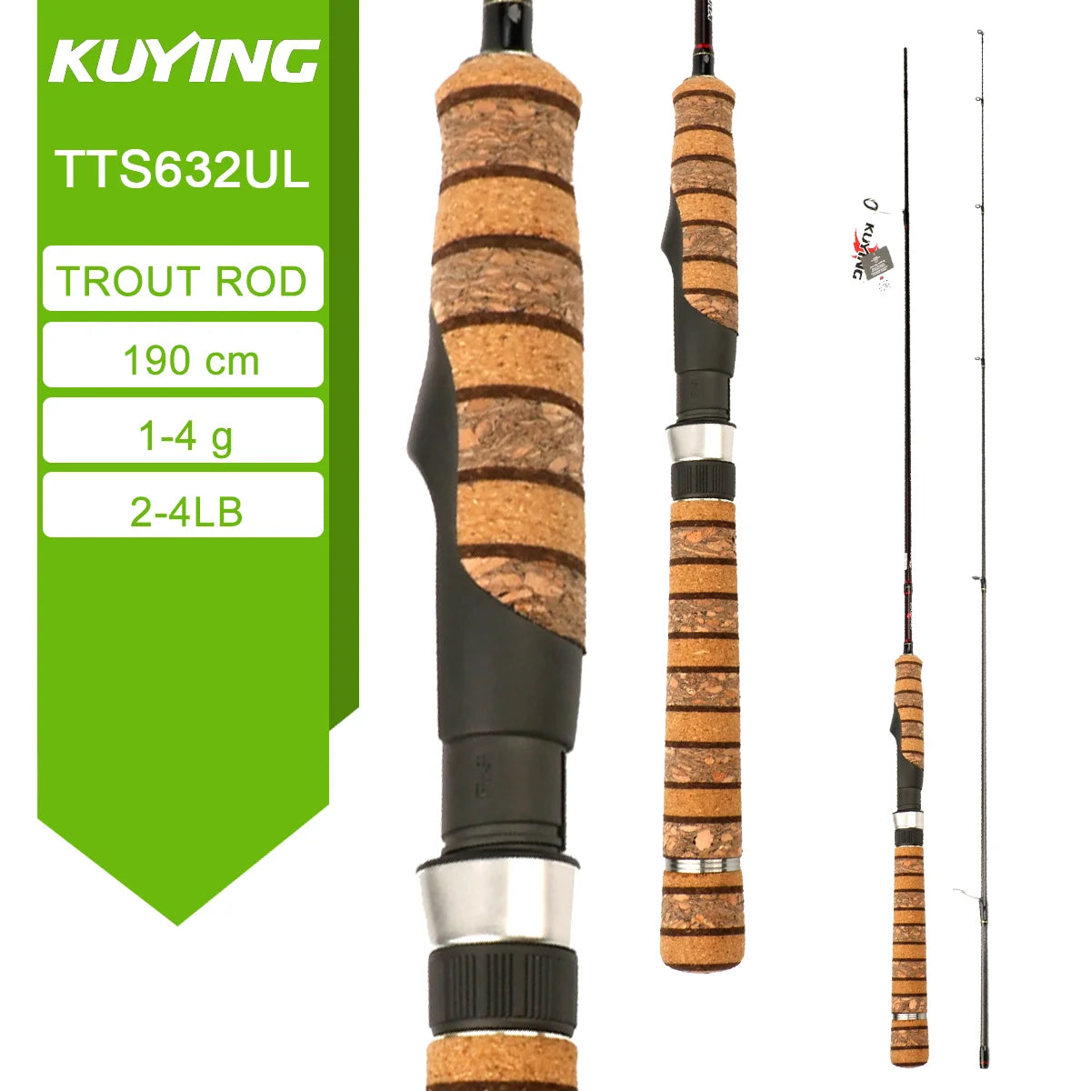 Kuying Teton Spinning Casting Rod Carbon Lure Baitcaster