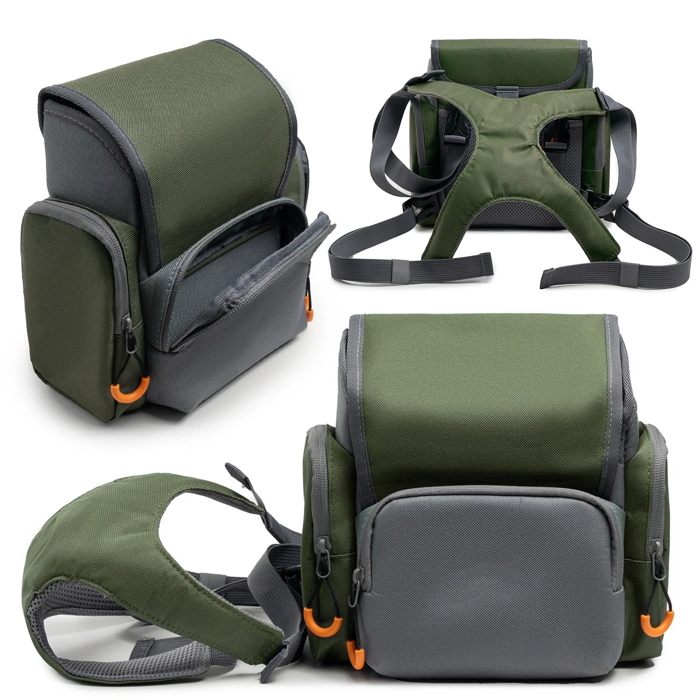 Binocular Harness Chest Pack With Rangefinder Pouch Rain Cover