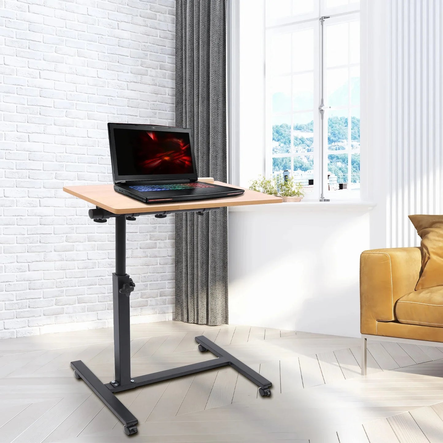 Height Adjustable Portable Folding Laptop Desk For Bed Lap Tray