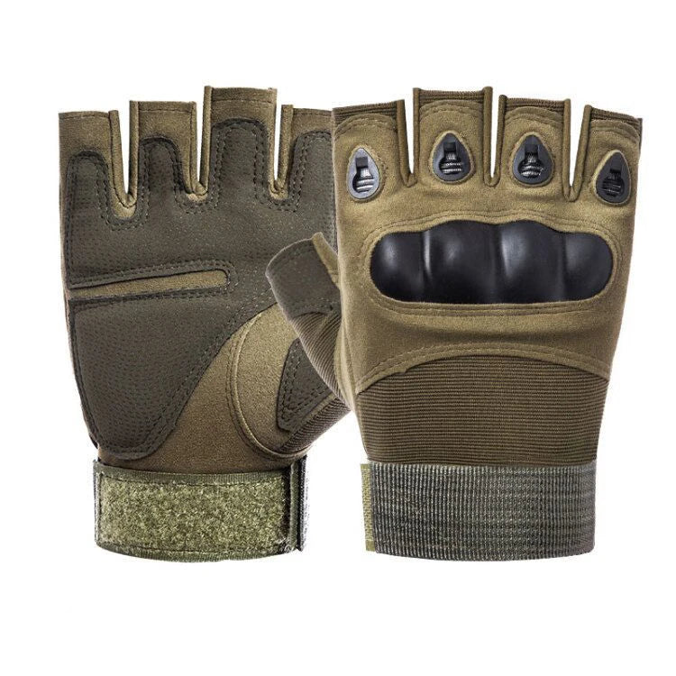 Tactical Hard Knuckle Half Finger Gloves for Combat and Hunting
