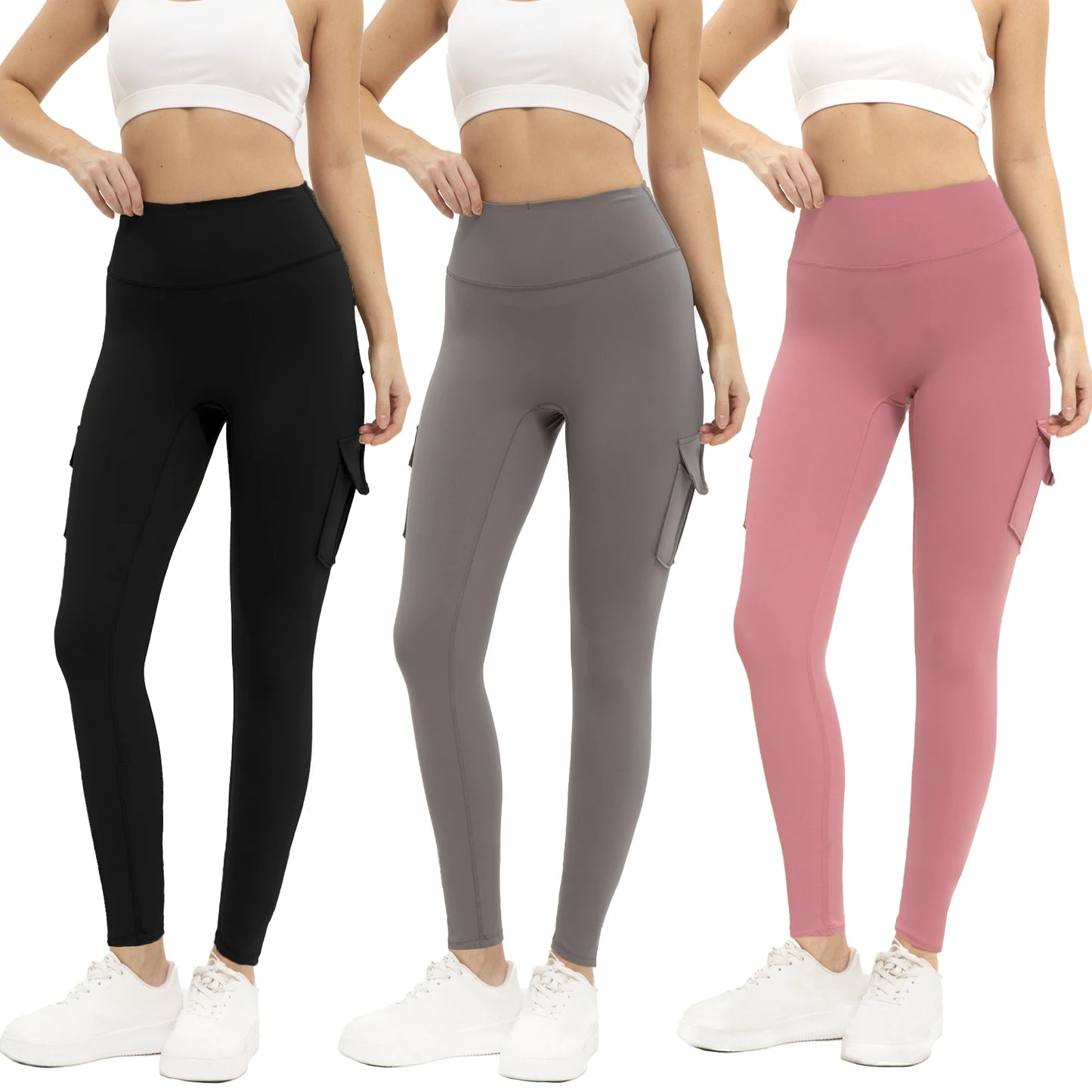Women's High Waisted Gym Leggings With Pockets Yoga Pants