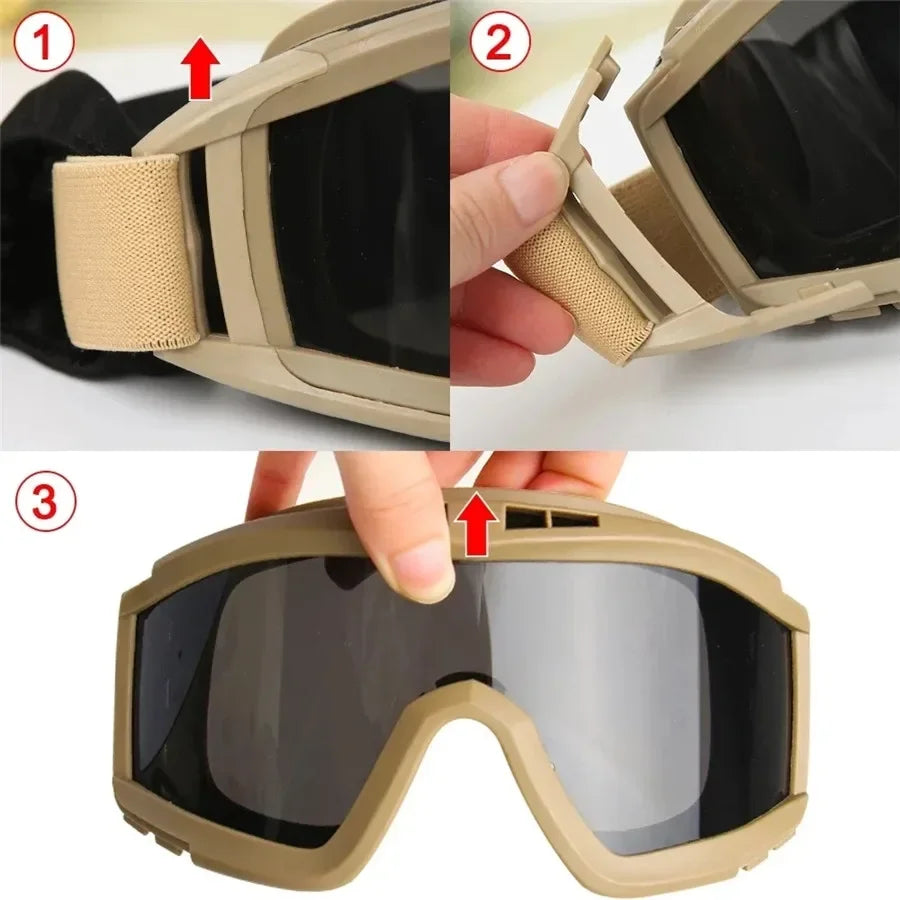 Explosion Proof Shooting Tactical Goggles For Airsoft And Paintball