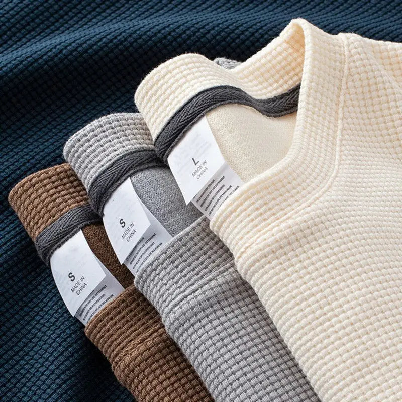 Unisex Waffle Knit Short Sleeve T Shirt For Summer