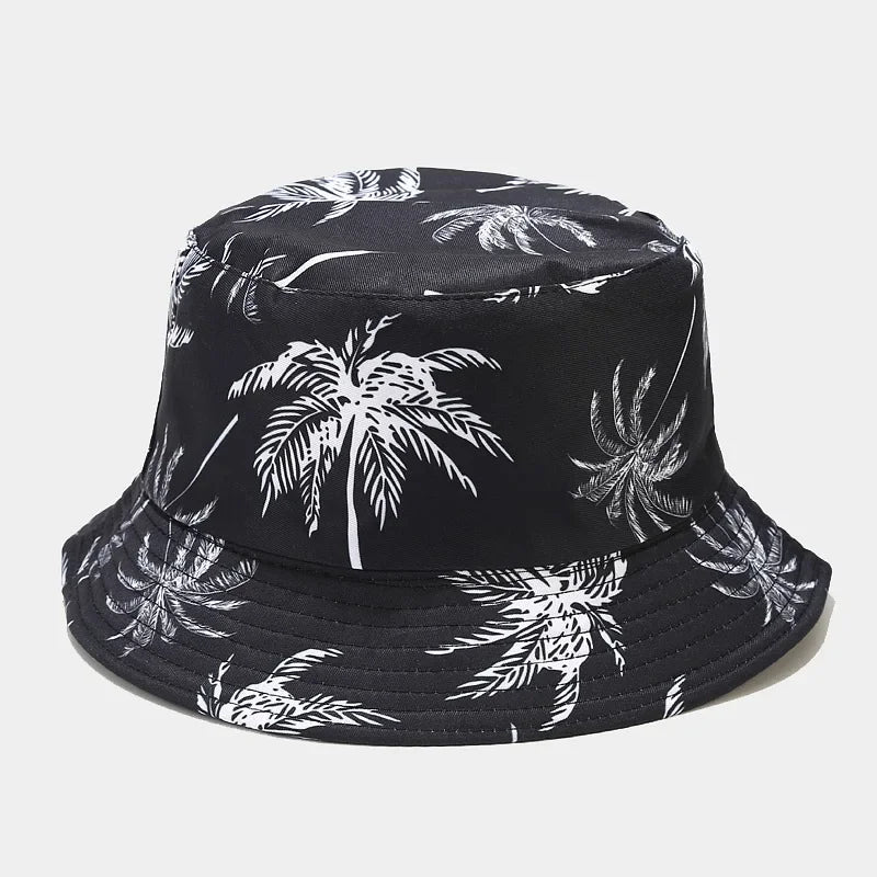 Cotton Sun Protect Bucket Hat Coco Print Unisex Fisherman