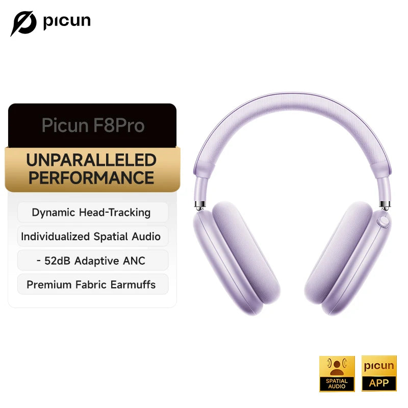 Picun F8 Pro ANC Wireless Headphones 3D Spatial Audio