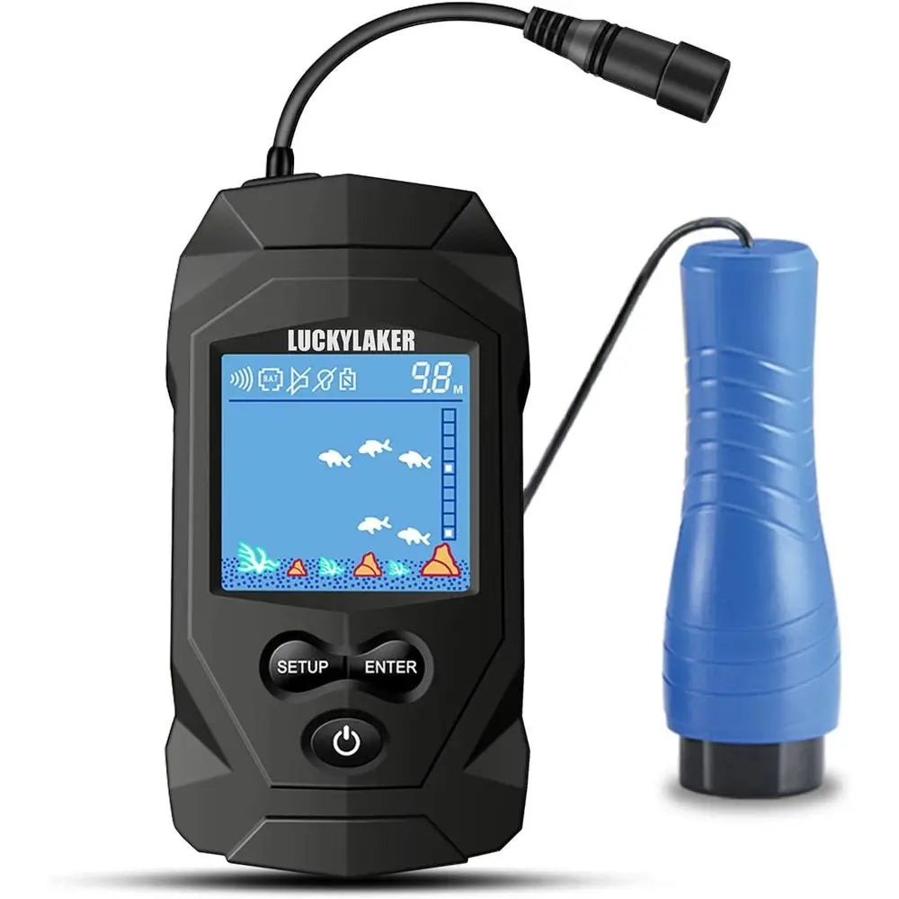 Handheld Ice Fishing Finder With LCD Display And Transducer