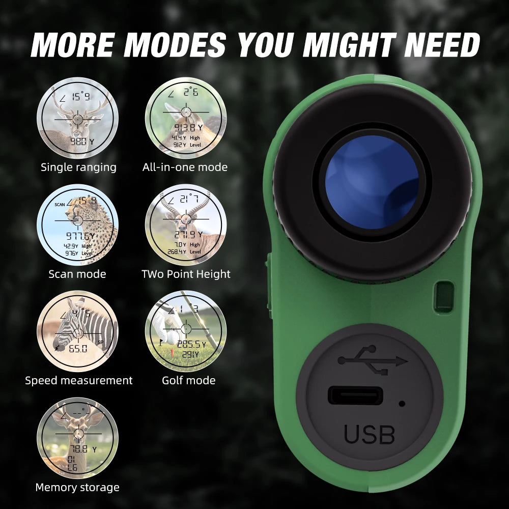 REVASRI 1000M Multi Function Rangefinder With Speed And Scan