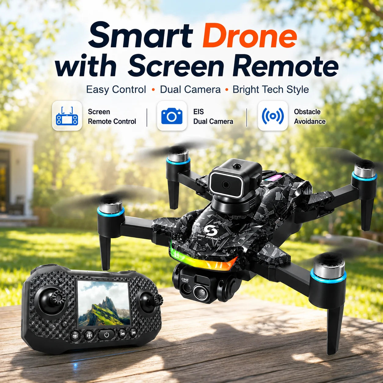 ZNLYRION RC Drone With Brushless Motors 360 Flip HD Camera