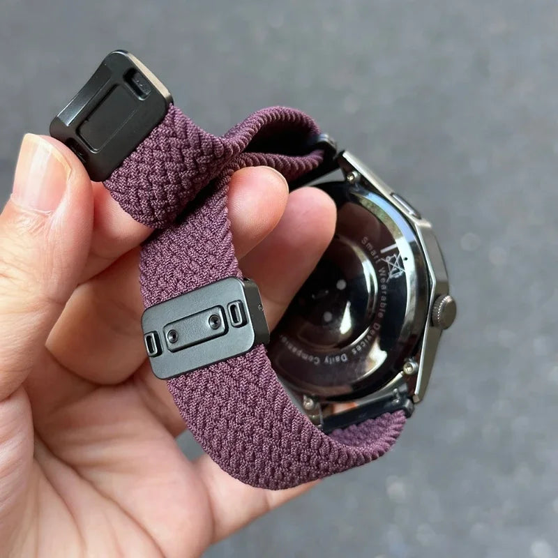 Magnetic Elastic Braided Nylon Strap For Google Pixel Watch
