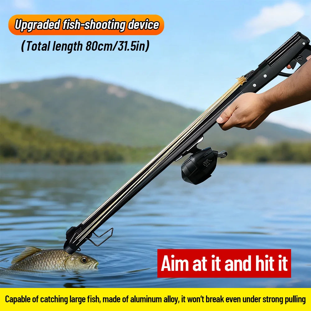 Aluminum Fishing Slingshot Rod With Reel Portable Outdoor Tool