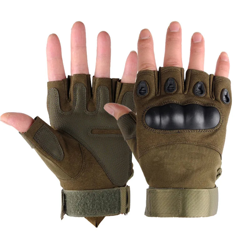 Tactical Hard Knuckle Half Finger Gloves for Combat and Hunting