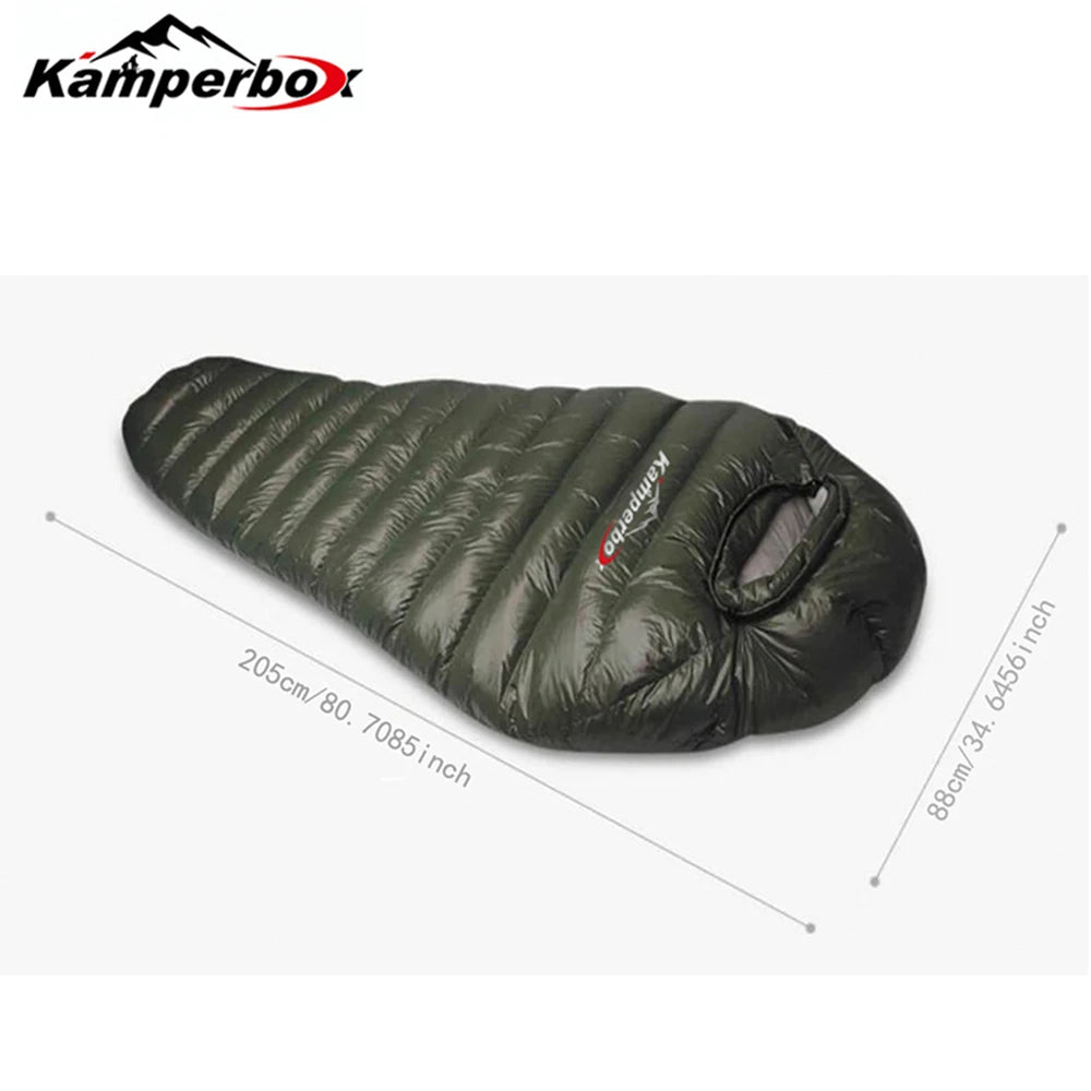 NONECN Down Sleeping Bag for Camping Winter Warm Waterproof Outdoor