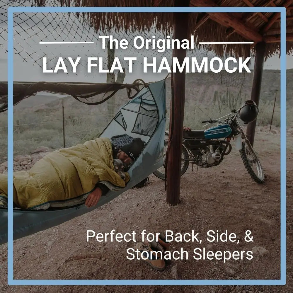 YTYIN Lay Flat Hammock Tent With Mosquito Net And Rainfly