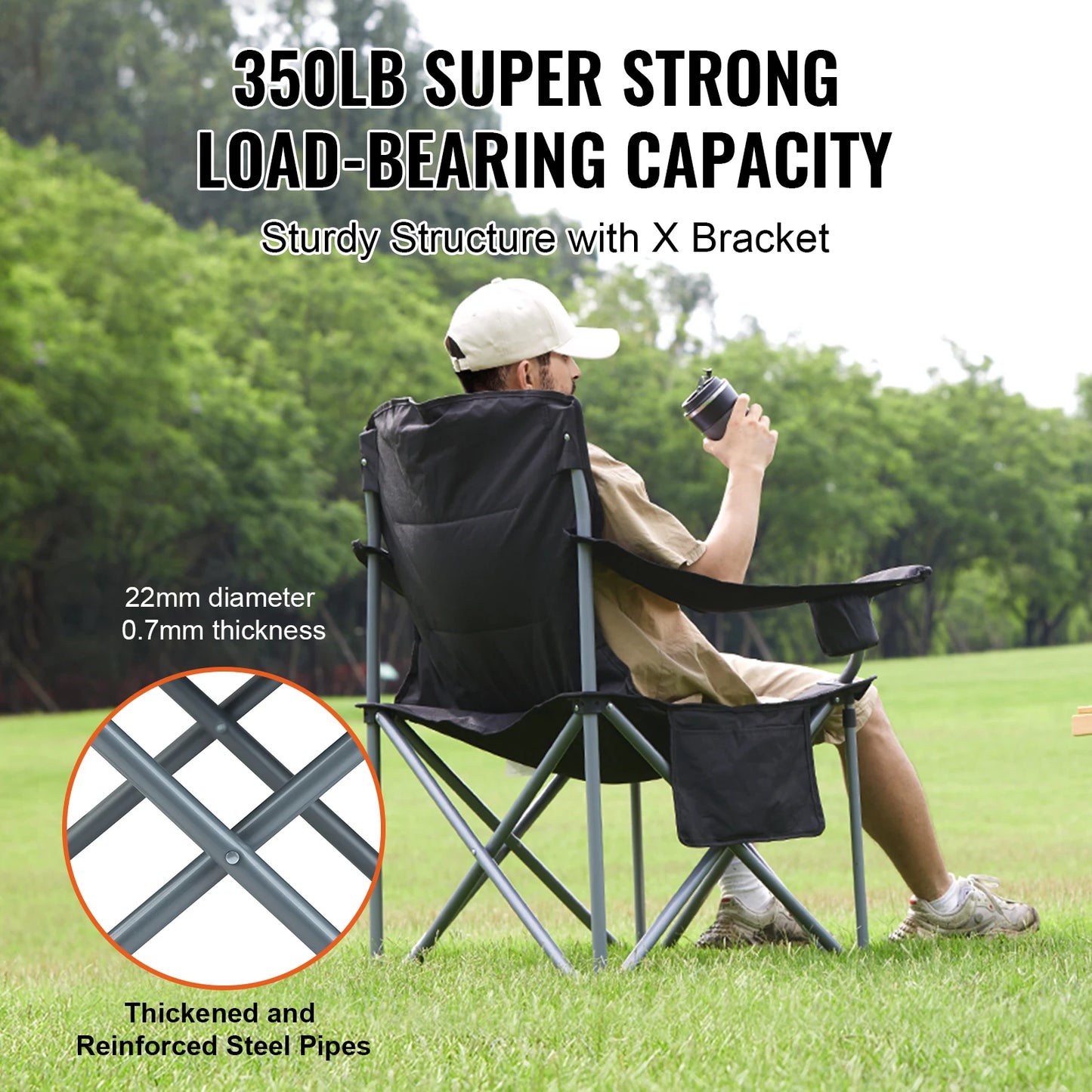 SucceBuy Outdoor Camping Chair Ultralight Folding Beach Seat