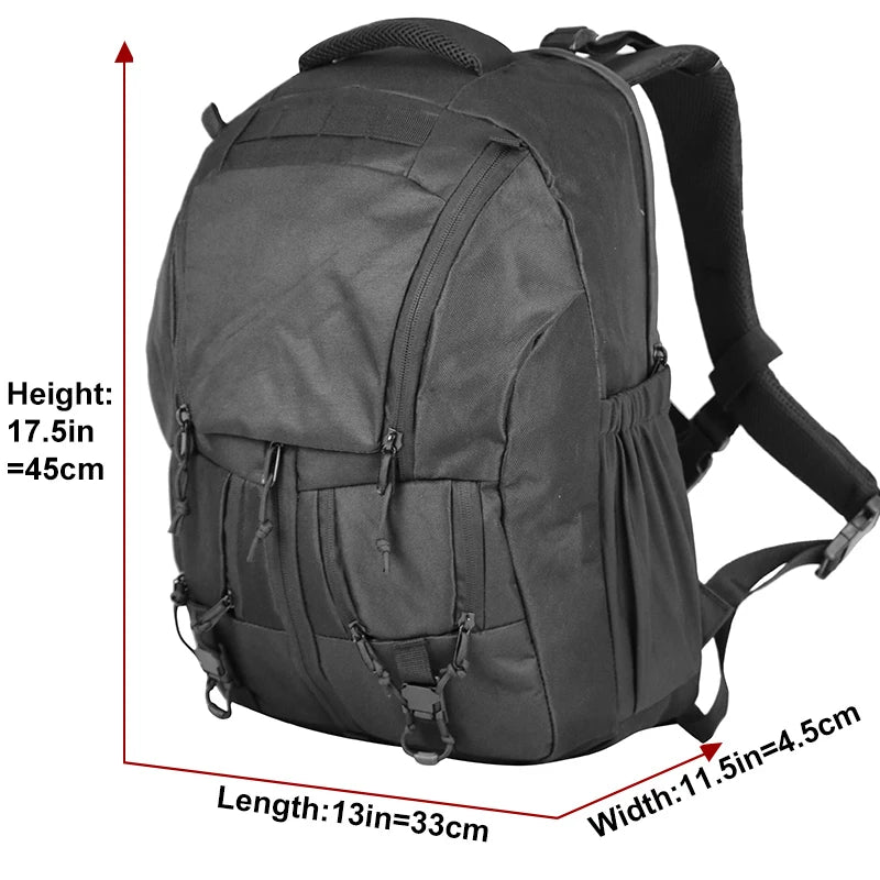 LQARMY Military Tactical Backpack Molle Rucksack For Hiking Camping