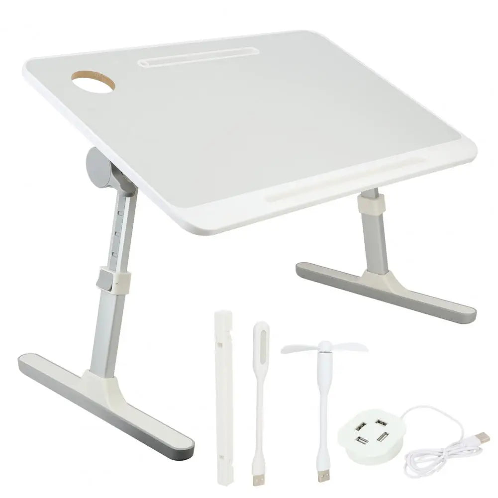 Laptop Bed Tray Table Foldable Legs Height Adjustable Lap Desk