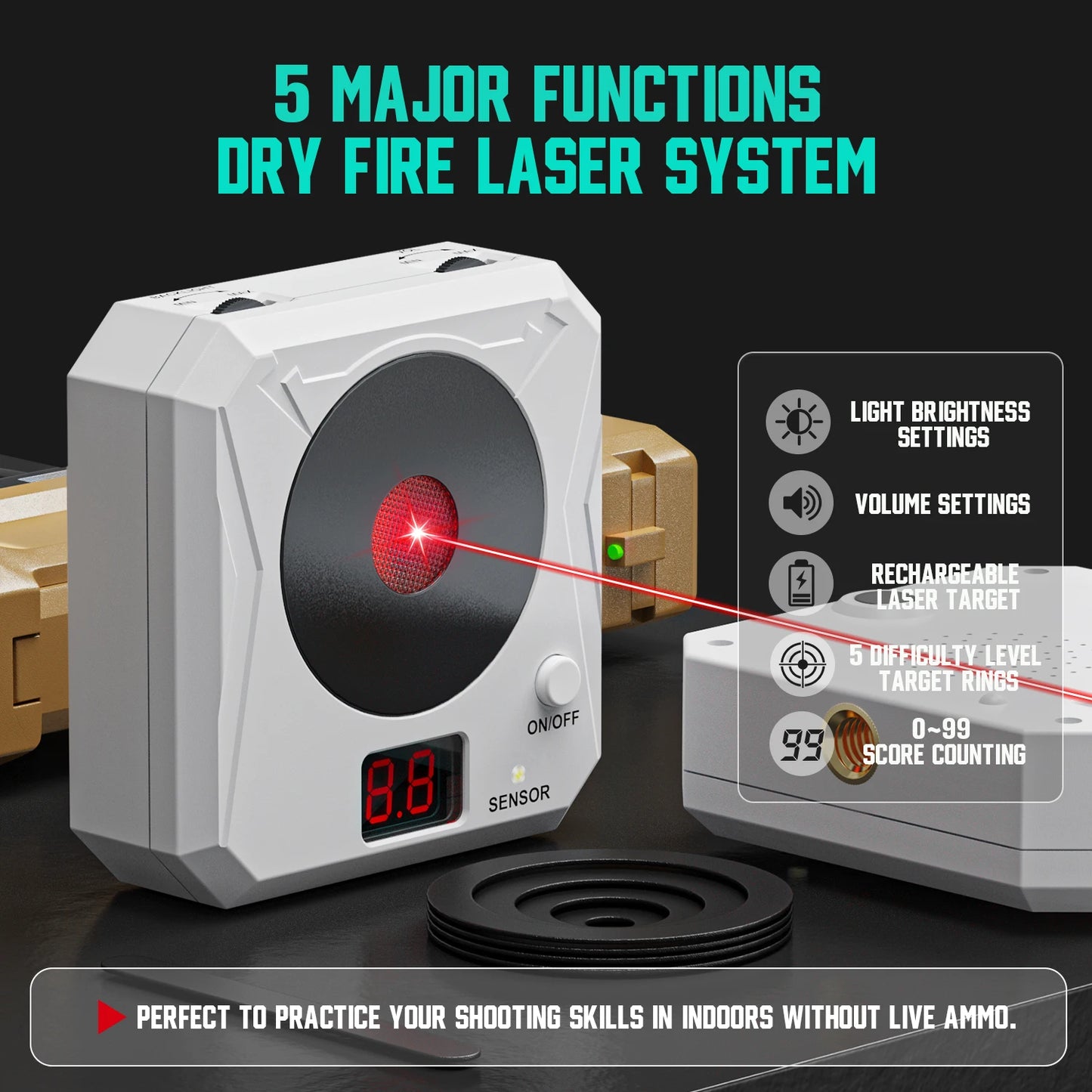 Infrared Induction Electronic Scoring Laser Target With Sound Effects