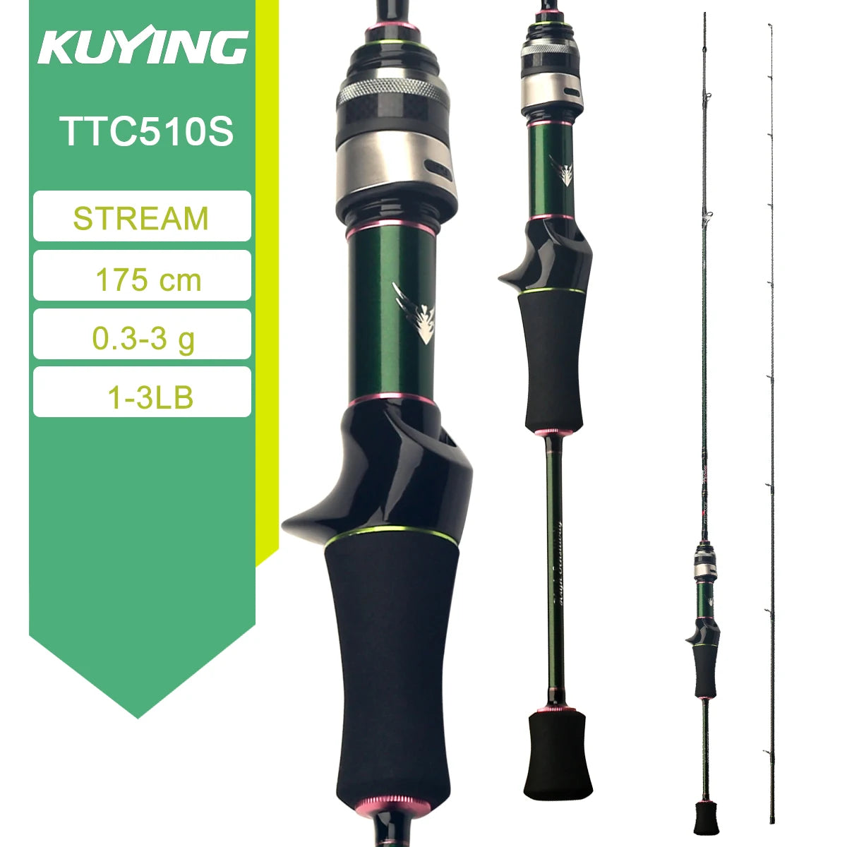 Kuying Teton Spinning Casting Rod Carbon Lure Baitcaster