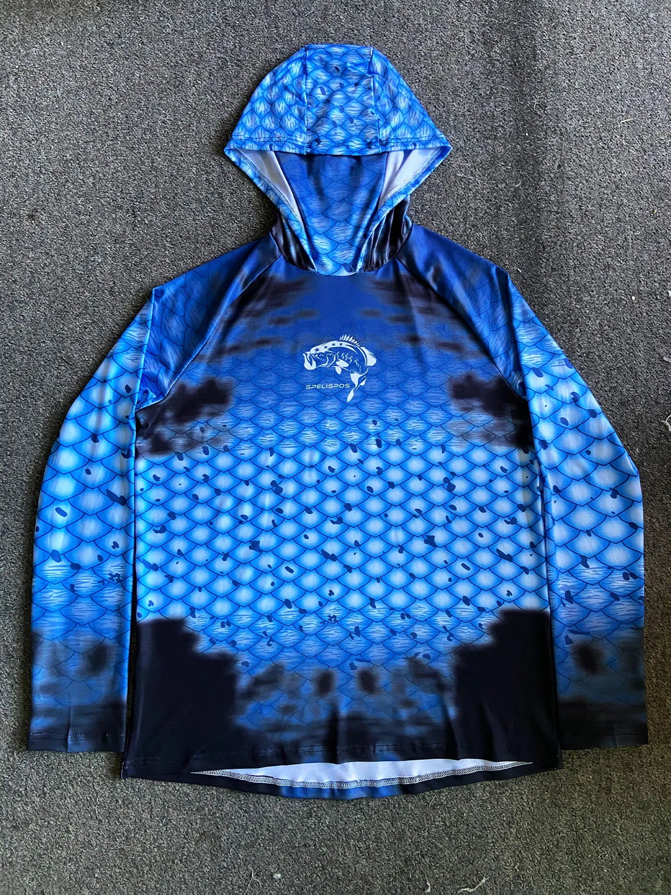 Men's UV UPF 50 Fishing Hoodie Shirt With Mask Lightweight