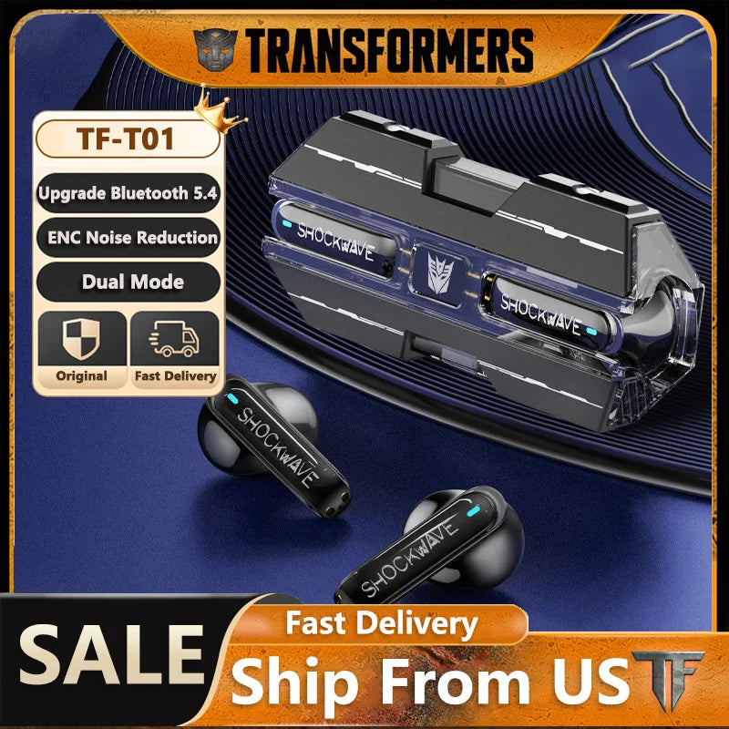 Transformers TF-T01 Gaming Earphones Bluetooth 5.4 ENC Noise Reduction