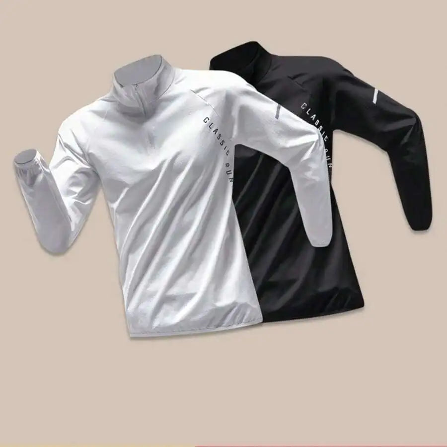 Men's Half Zip Running Shirt Quick Dry Breathable Top