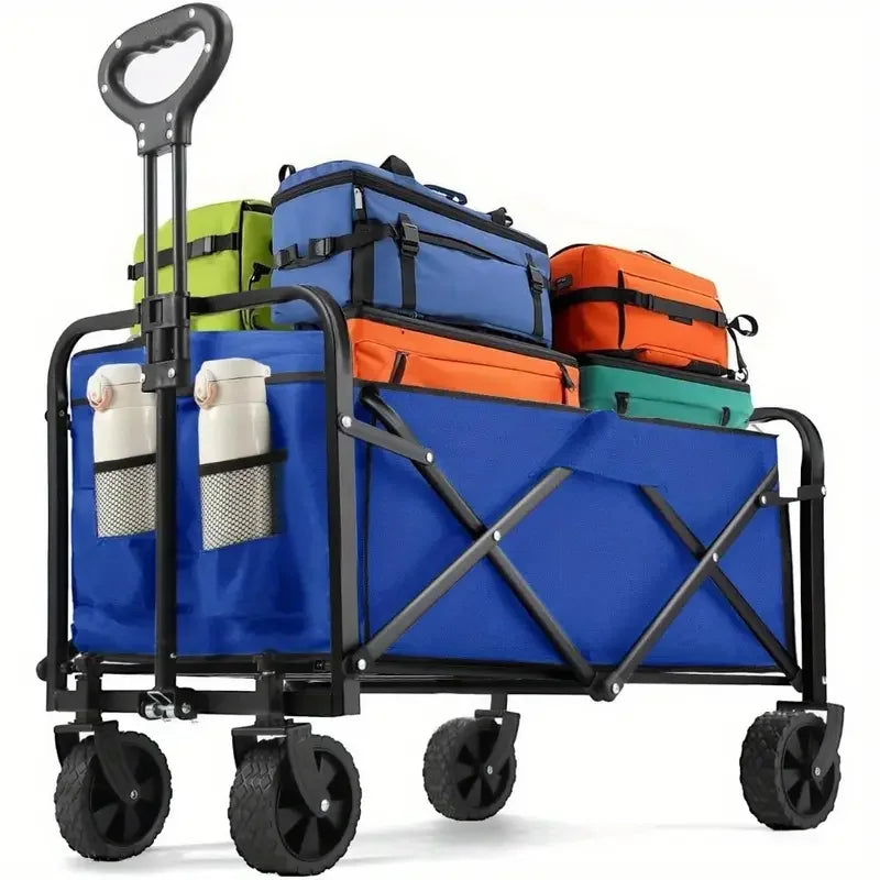 Heavy Duty Folding Wagon Cart With All Terrain Wheels