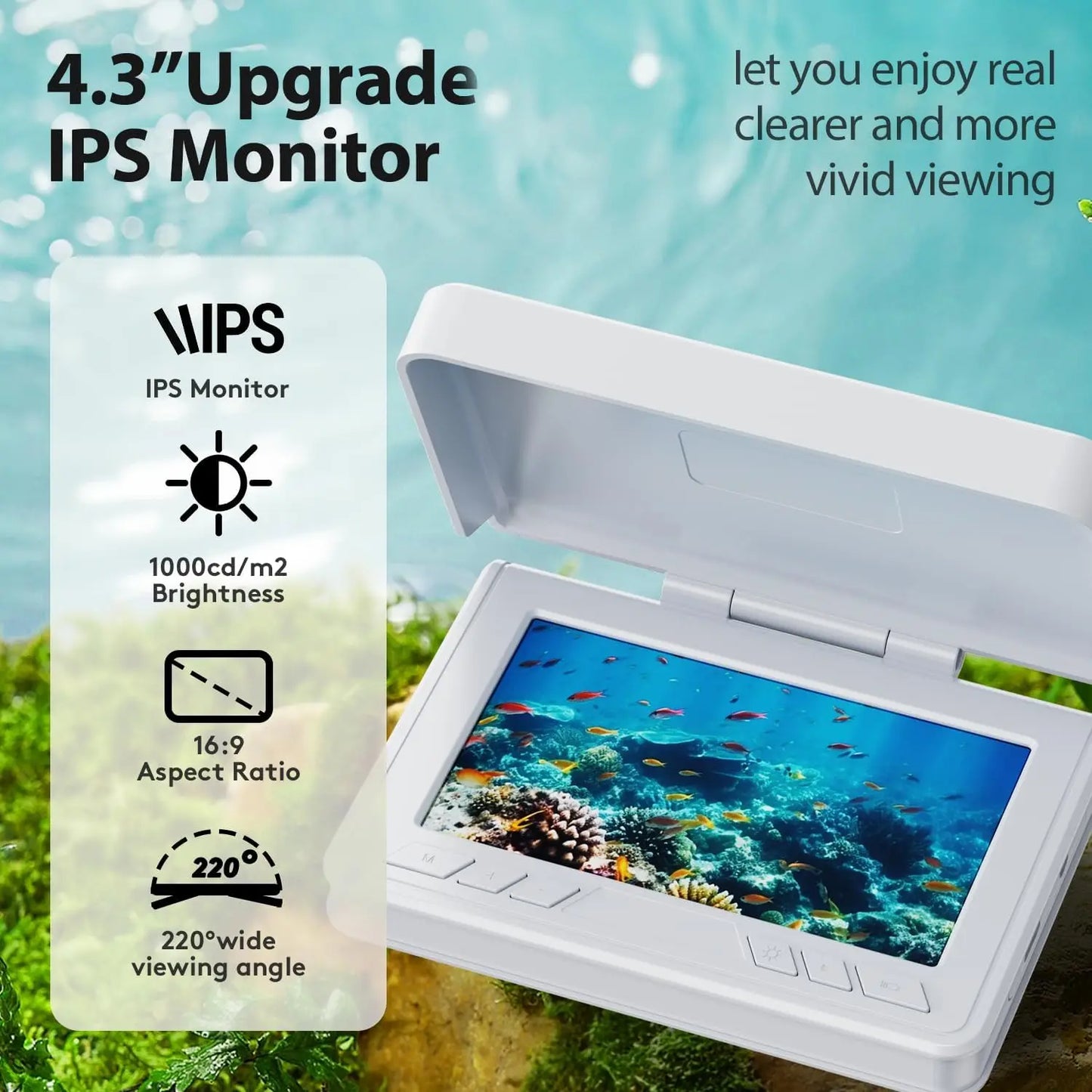 Underwater Fishing Camera With 4 Inch LCD Display And 5000mAh Battery