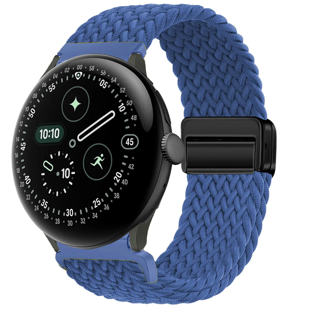 Magnetic Elastic Braided Nylon Strap For Google Pixel Watch