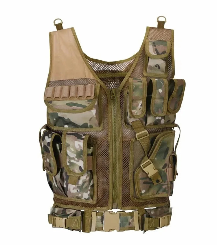Adjustable Molle Tactical Vest For CS War Games Training