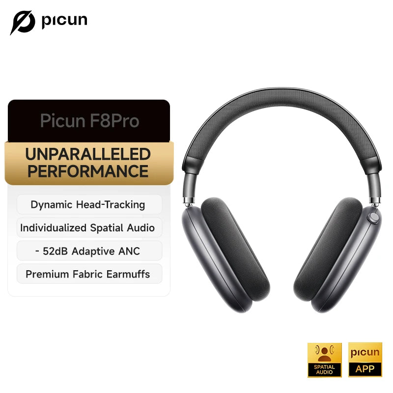 Picun F8 Pro ANC Wireless Headphones 3D Spatial Audio