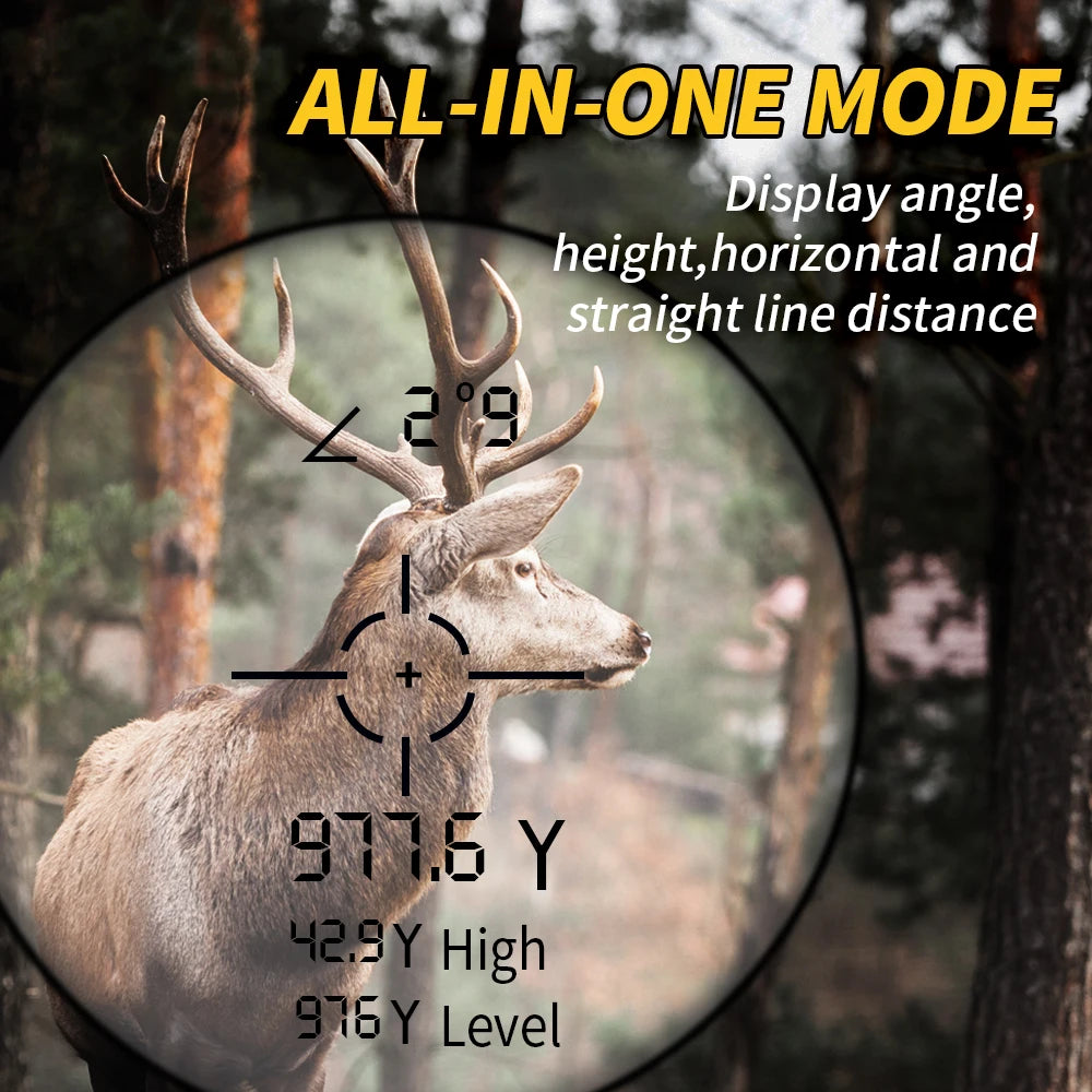 REVASRI 6X 1000M Hunting Laser Rangefinder Monocular With Scan Modes