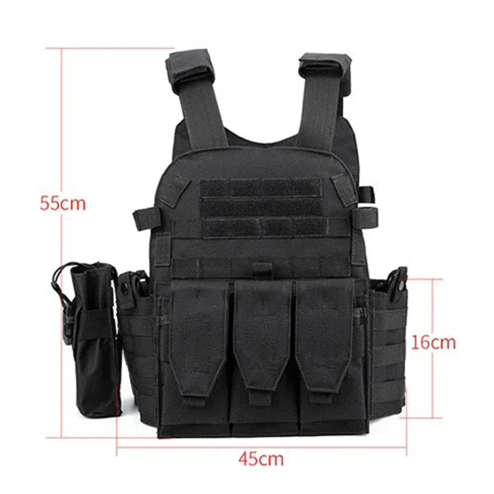 6094 Military Tactical Vest Body Armor Plate Carrier For Airsoft Wargame