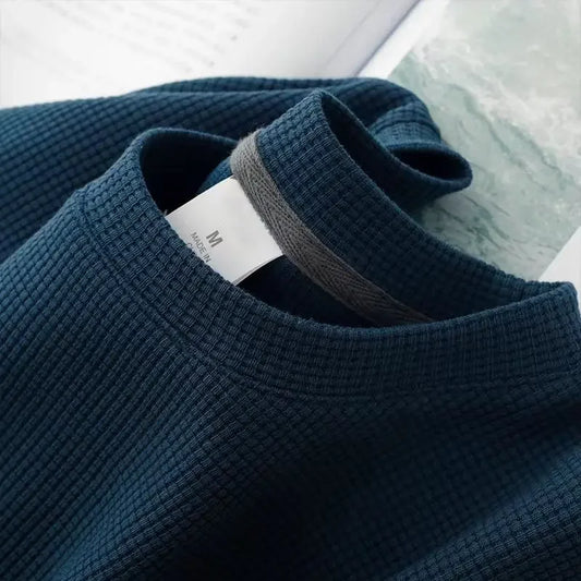 Unisex Waffle Knit Short Sleeve T Shirt For Summer