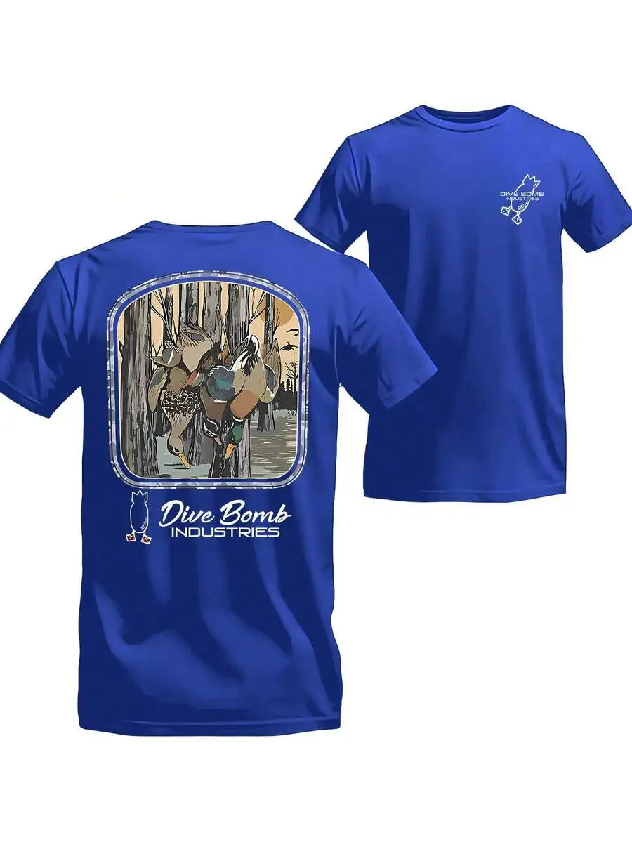 Duck Hunting Scene T Shirt Vintage Timber Design Outdoorsmen Waterfowl
