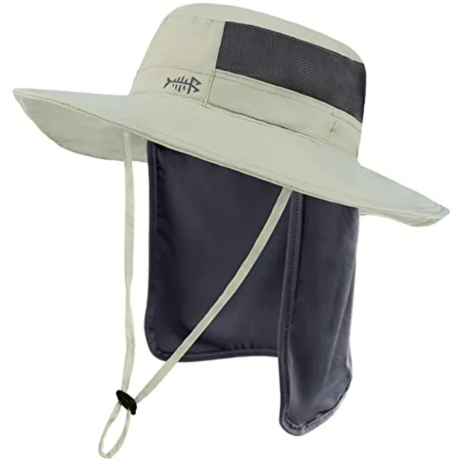 UPF 50 Plus Fishing Hat Water Resistant Detachable Neck Flap