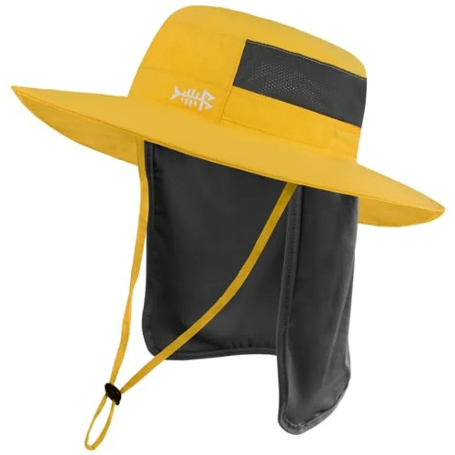 UPF 50 Plus Fishing Hat Water Resistant Detachable Neck Flap