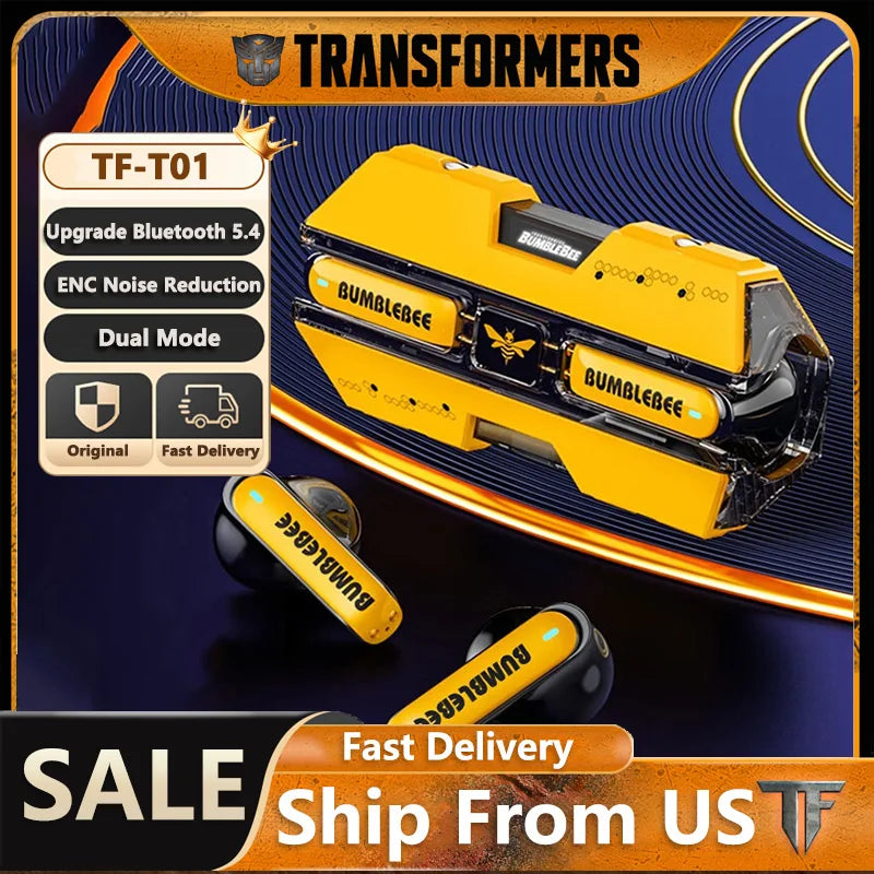 Transformers TF-T01 Gaming Earphones Bluetooth 5.4 ENC Noise Reduction