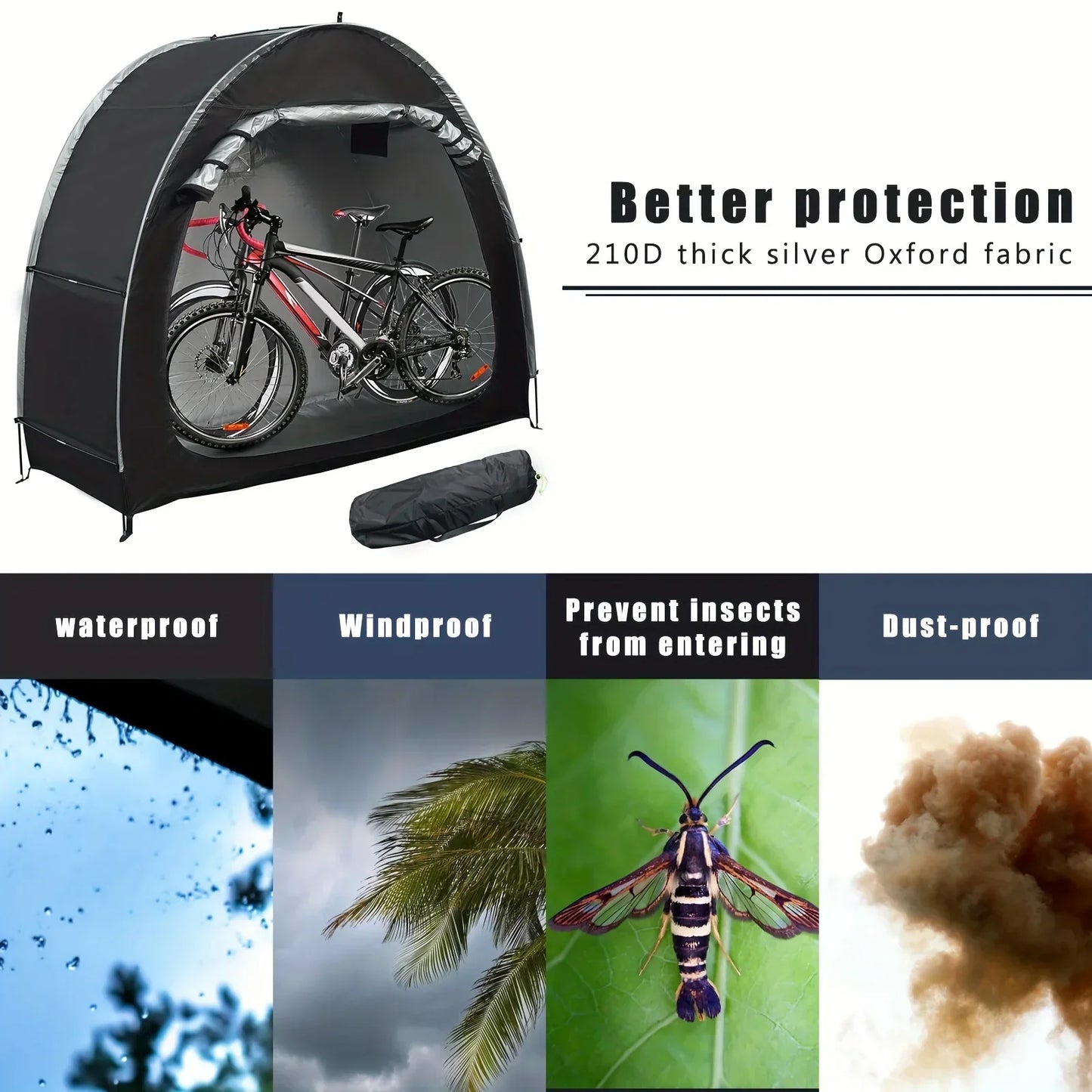 Waterproof Foldable Outdoor Bicycle Storage Tent Shelter