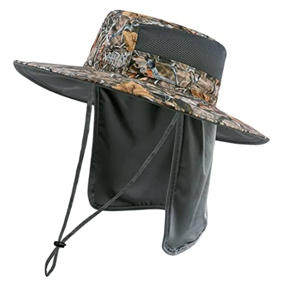 UPF 50 Plus Fishing Hat Water Resistant Detachable Neck Flap