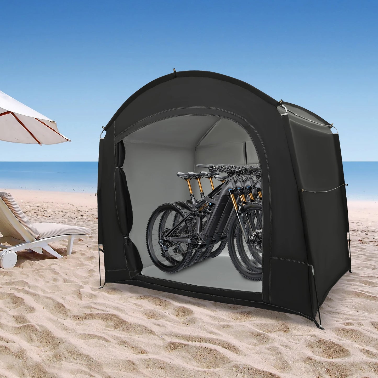 Portable Waterproof Bike Storage Shelter Tent for 1-4 Bikes