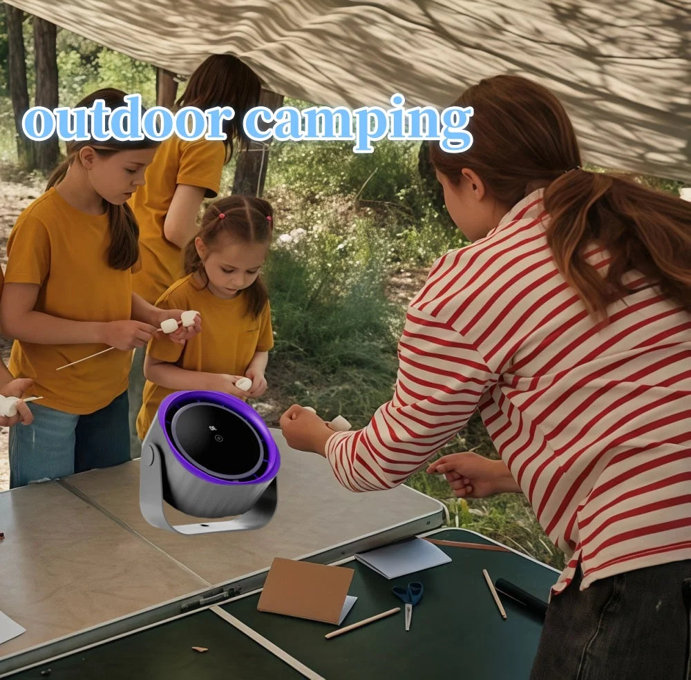 Haoyunma Portable Clip Desk Fan Touch Screen 360 Adjustable 3600mAh