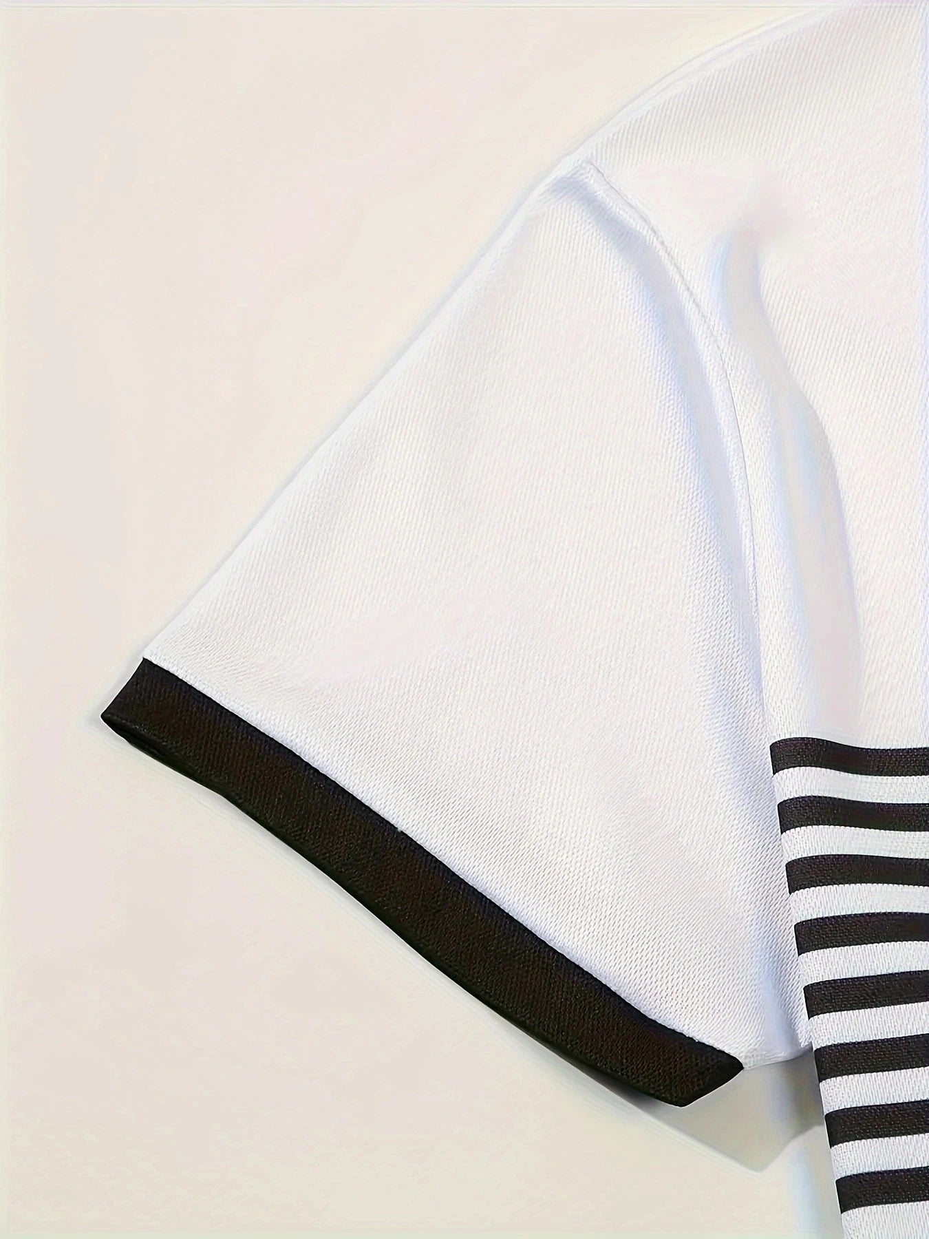 Men's V Neck Polo Shirt Striped Colorblocked Short Sleeve