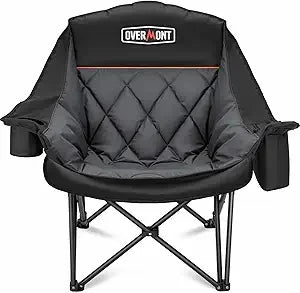 Heavy Duty Padded Folding Camping Chair 450 Lbs Capacity