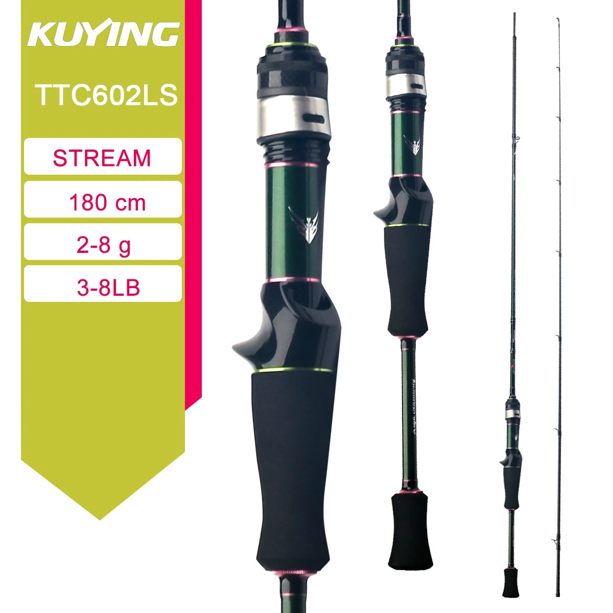 Kuying Lure Rod TTC Casting Spinning River Carbon Fishing Rod