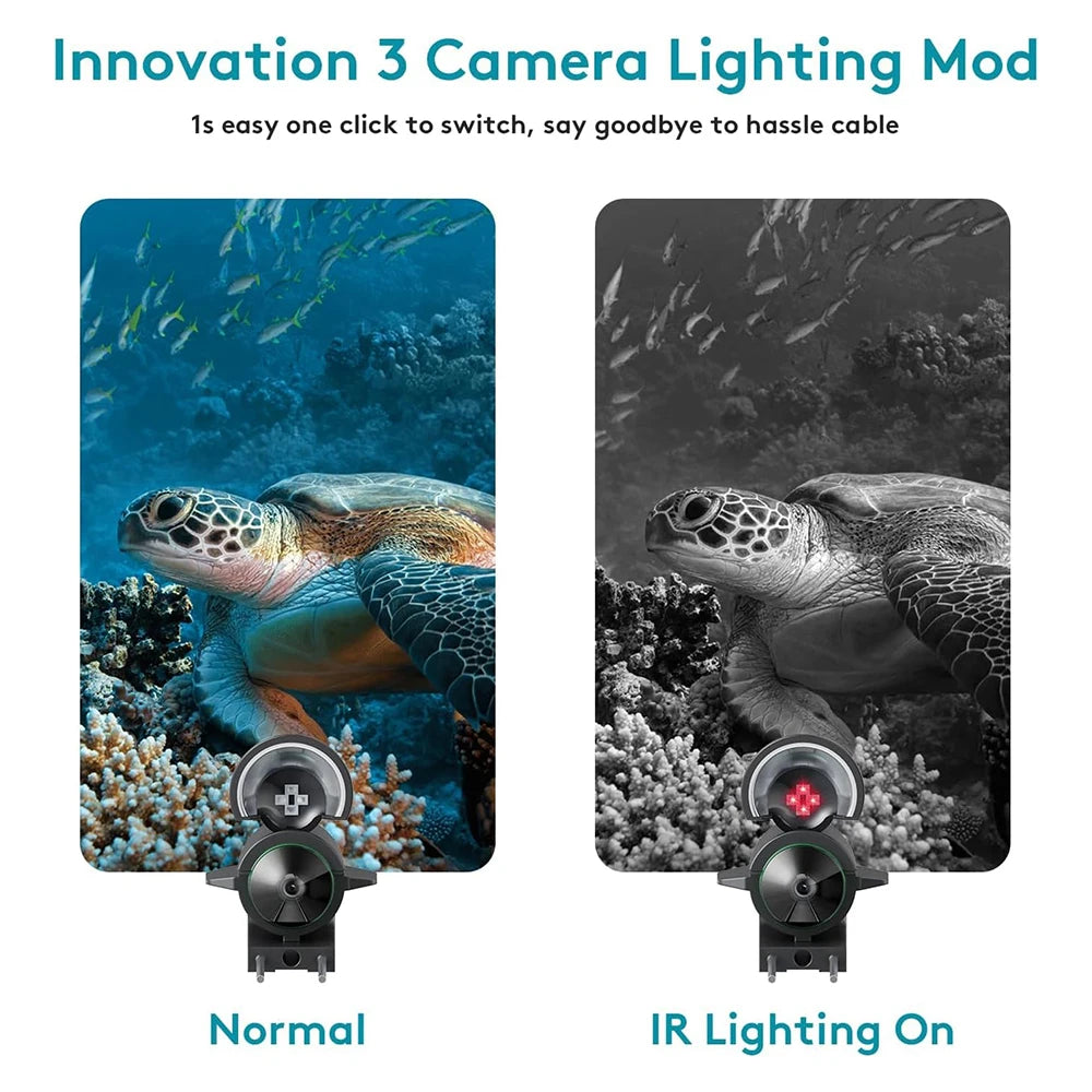 Underwater Fishing Camera With 4 Inch LCD Display And 5000mAh Battery