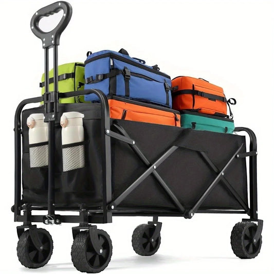 Heavy Duty Folding Wagon Cart With All Terrain Wheels