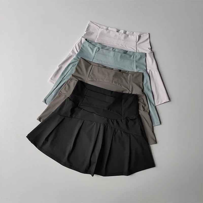 Womens Tennis Skirt Quick Dry High Waist Lined Sport Skirt