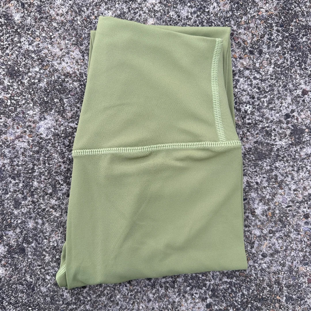 Women High Waist Yoga Leggings With Back Pocket Cropped Pants