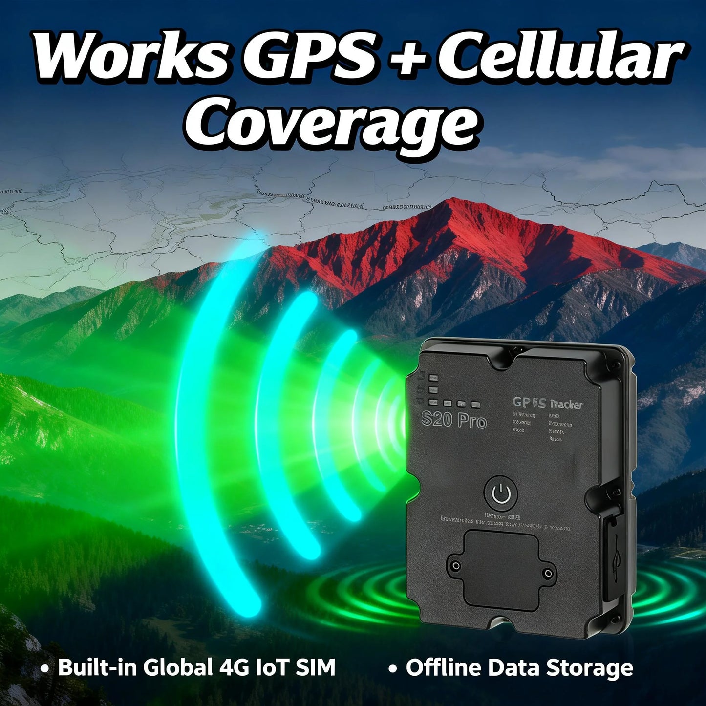 Wanwaytech GPS Tracker for Hiking Outdoor Real Time 4G SOS